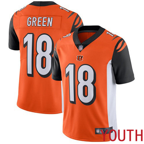 Cincinnati Bengals Limited Orange Youth A J Green Alternate Jersey NFL Footballl 18 Vapor Untouchable